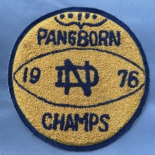 1976 University Notre Dame Pangborn Hall Intramural Basketball Champs Patch VTG picture