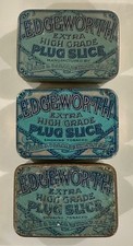 Lot of 3 Vintage Edgeworth Extra High Grade Plug Sliced Pipe Tobacco Tins picture