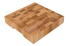 Labell Boards Maple End Grain Butcher Block with Rubber Feet, 10x10x2'', L10102 picture
