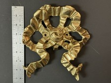 Vintage Antique Solid Brass Ribbon Bow 8