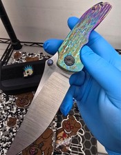 Tasca Tools 'Mack Daddy' With wood grain TI and electo Anodized handle picture