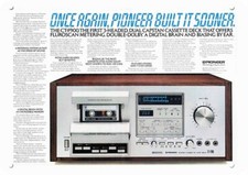 1978 PIONEER CT-F900 Stereo Cassette Deck 8-Track DECORATIVE REPLICA METAL SIGN picture