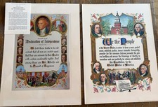 Vintage J.R. Rosen Declaration of Independence & Constitution 11.5
