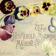 1880s-90s The Household Sewing Machine Co. Lovely Pansies #5J picture