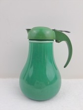 VINTAGE FIESTA FIESTAWARE ORIGINAL GREEN SYRUP DISPENSER PITCHER W/ DRIPCUT LID picture