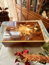 Vintage Gargiulo Jannuzzi Sorrento Italy Inlaid Wood Reuge Music Jewelry Box picture