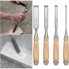 4X Carbon Steel Wood Carving Firmer Gouge Semicircle Wood Chisel Set DIY picture