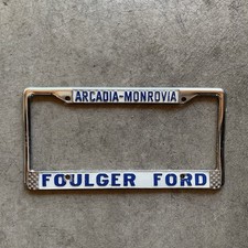 Vintage Rancho Santa Margarita Ford Dealer Metal License Plate Frame picture