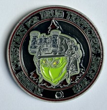 DEA Drug Enforcement Administration The North Pole Grinch Challenge Coin picture