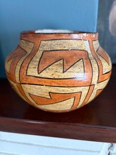 Casas Grandes Mexico pre columbian polychrome pottery some damage still beauty picture