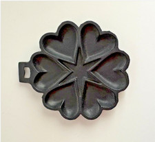 HEARTS AND STAR PAN MOLD Cast iron Reproduction Griswold #50 Vintage RARE - EUC picture
