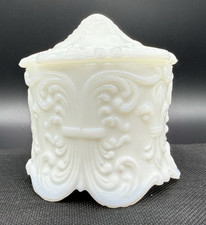 VTG Kemple Lidded Milk Glass  