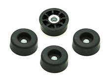4 Standard Round Black Rubber Feet w/Metal Insert - .437” Tall x 1” picture