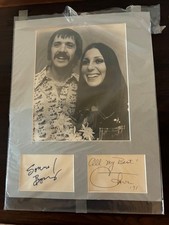Autographed Picture Sonny and Cher (1991) Matted & Sealed picture