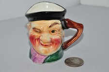 English Old Man Winking Toby Figural Mug 2.5” Tall - Handpainted Japan (Crack) picture
