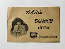 Antique 1920s - White's Cod Liver Oil Concentrate Hand Out Information Booklet picture