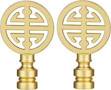 Canomo 2 Packs Oriental Asian Lamp Finial Cap Knob Lamp Decoration for Lamp Shad picture