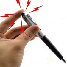 Shocking Electric Pen Prank Shock Trick Novelty Metal Joke Gag Toy Gift Funny picture