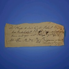1787 Huie Reid Dumfries VA Note 4 Dutch Oven & Salt Robert Elgin, Benjamin Smith picture