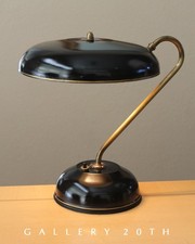 FAB AUTHENTIC EARLY MID CENTURY MODERN SAUCER DESK LAMP 50S  ATOMIC ITALIAN VTG picture