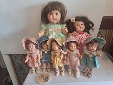 Rare 7 Vintage Madame Alexander Dionne Quintuplets with Advertising Mirror picture
