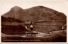 Vintage Postcard Fountain And Mcarthur's Seat King's Park Edinburg Unposted picture