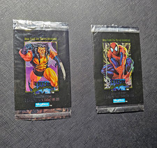 SkyBox 1992 & 93 Marvel Masterpieces Empty Pack Wrappers Wolverine Spider-Man picture