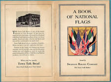 RARE c1930s TOWN TALK BREAD FLAG STAMP ALBUM ~ SWANSON BAKING CO., WORCESTER, MA picture