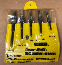 Great - Stanley Screw-mate Screw Sink 1524S Countersink Counterbore Drill Bits picture