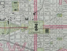 Vintage 1902 WASHINGTON DC Map 14