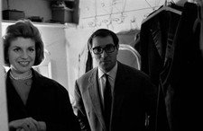 Jean Poiret his wife Francoise Dorin the comedian's dressing room - Old Photo picture