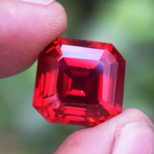 Burmese 14.30 CT Natural Red Ruby Octagon Cut Flawless Certified Loose Gemstone picture