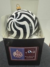 SO SO RARE  Barneys New York BW 100MM Ball Ornament.  NIB. 2015 SO COOL picture