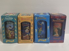 1994 Walt Disney Collector's Series Vintage Plastic Cups Set Of 4 picture