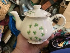 Vtg Irish Kettle Tea Pot with Clovers picture