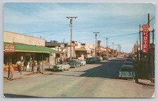 Allen Street Tombstone Arizona Old Cars Historic Downtown Scene Chrome Postcard picture