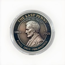 2025 RIP Penny Tribute Coin – Final Cent Commemorative – Retirement of US Penny picture