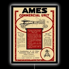 1917 F.A. Ames Co. of Owensboro, Kentucky NEW LED Hanging Lighted Sign: 18x23