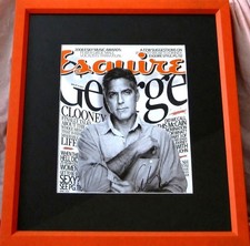 George Clooney signed 2008 Esquire magazine cover custom framed JSA Oceans 11 12 picture