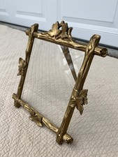 Vintage Adirondack Leaf Wood Picture Frame, Gold, 6 2/8