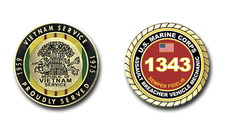 USMC 1343 Assault Breacher Vehicle Mechanic Vietnam Service Challenge Coin picture