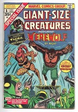 Giant-Size Creatures #1 (Marvel Comics 1974) Werewolf, 1st app Tigra | VG/FN 5.0 picture