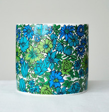 Vintage 1966 HOLT HOWARD Floral Canister Planter 4.5” Blue Green Mid Century MCM picture