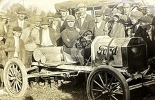 Albion NY New York Ford Racing Car Orleans Co. Fair RPPC Photo Postcard COPY picture