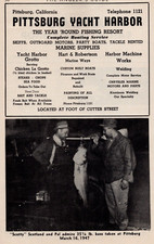 1948 Pittsburg Yacht Harbor,Marsh Creek Springs Park Resort California Print Ad picture