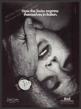 Breil Italian Swiss Watch 1980s Print Advertisement Ad 1987 Mans Hand Face picture