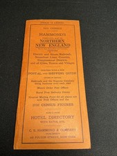 Antique 1910 Census Hammonds Northern New England Map Maine Vermont NH picture