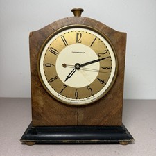 Vintage Hammond Chronmaster Mantel Clock Wood Art Deco Tested  No Glass picture