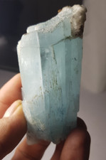 132 Gram Natural Terminated Deep Sky Blue Aquamarine Crystal picture