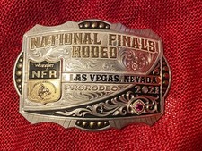 NFR 2021 Montana Silver RARE Vegas PRCA belt buckle HARD TO FIND YEAR ships FREE picture
